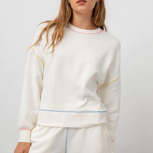 Rails Alice Cream Rainbow Stitch Crewneck - Picture 2 of 10